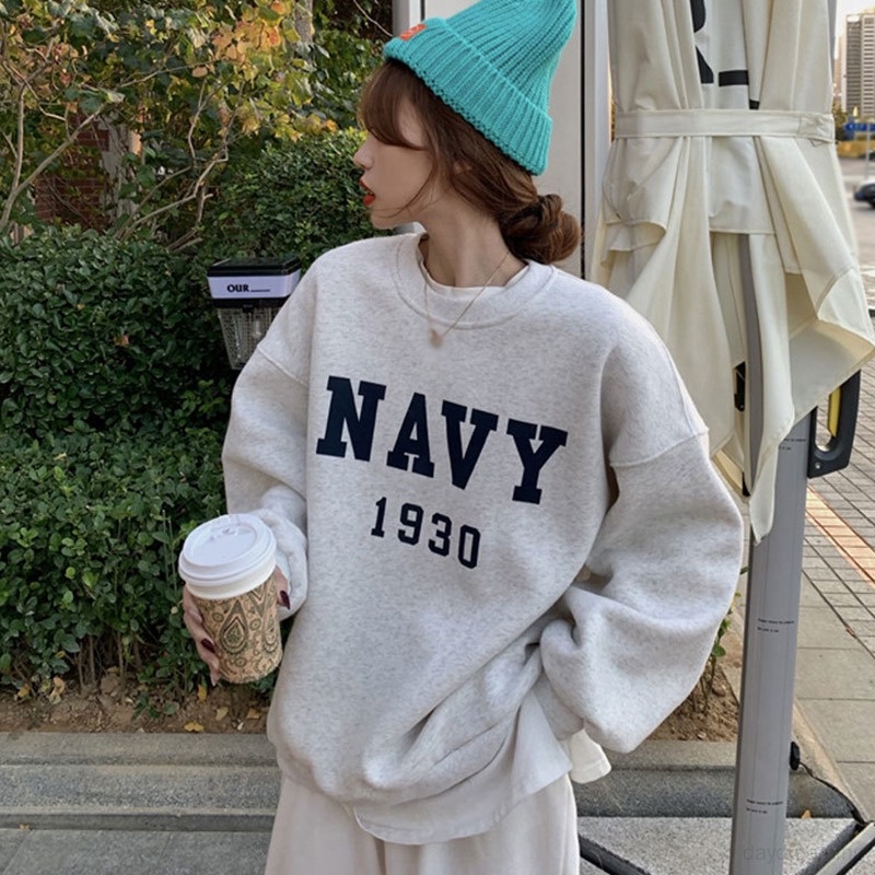 Áo Hoodie Nữ Tay Dài In Chữ Thời Trang Trẻ Trung