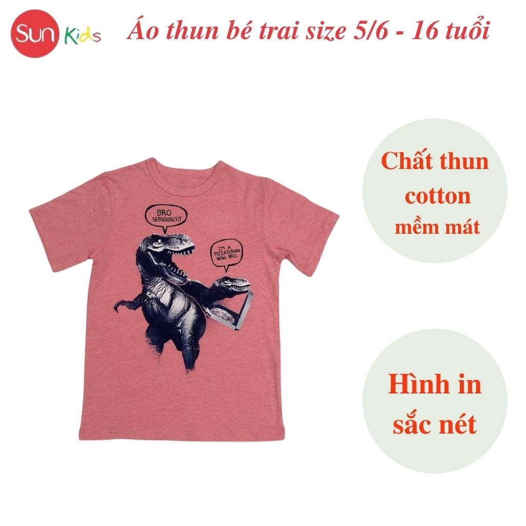 Áo thun bé trai xuất xịn, áo phông cho bé trai, chất cotton, size 5,6-16 tuổi,  - SUNKIDS