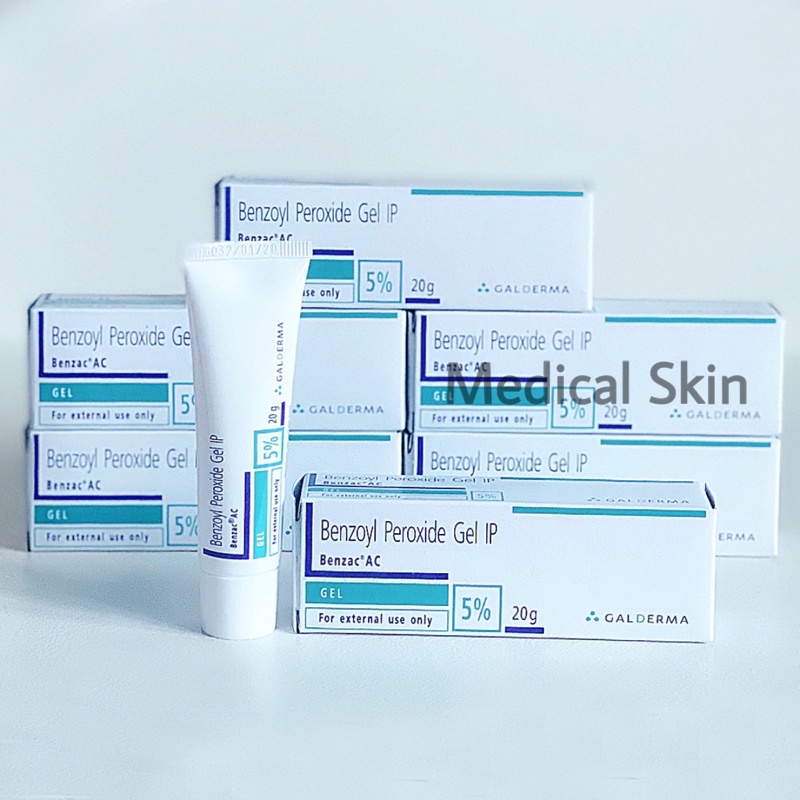 Benzac 5% XANH Kem ngừa mụn Benzac AC Benzoyl Peroxide 20g