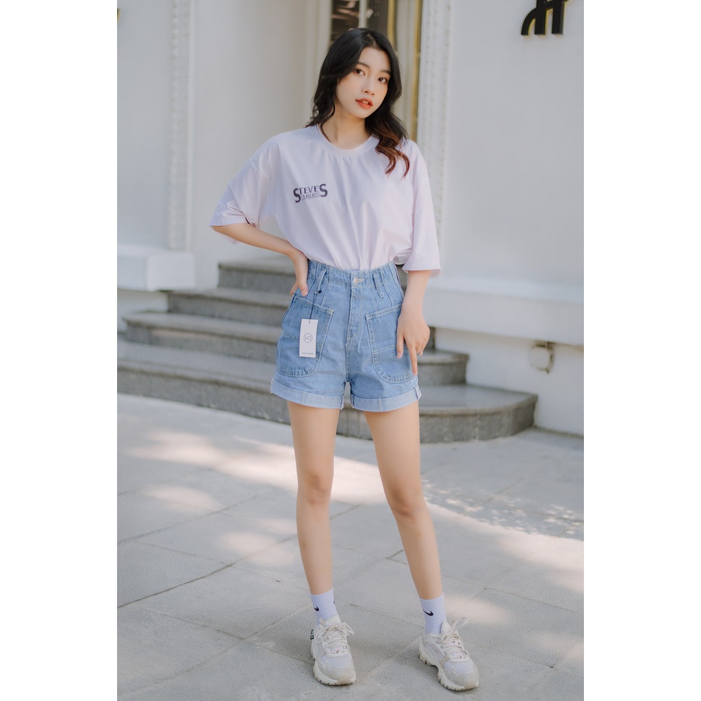 QUẦN SHORT JEAN NỮ ỐNG RỘNG CẠP CAO ULLZANG HAIQUANG PHONG CÁCH HÀN QUỐC -MÃ short HQ08