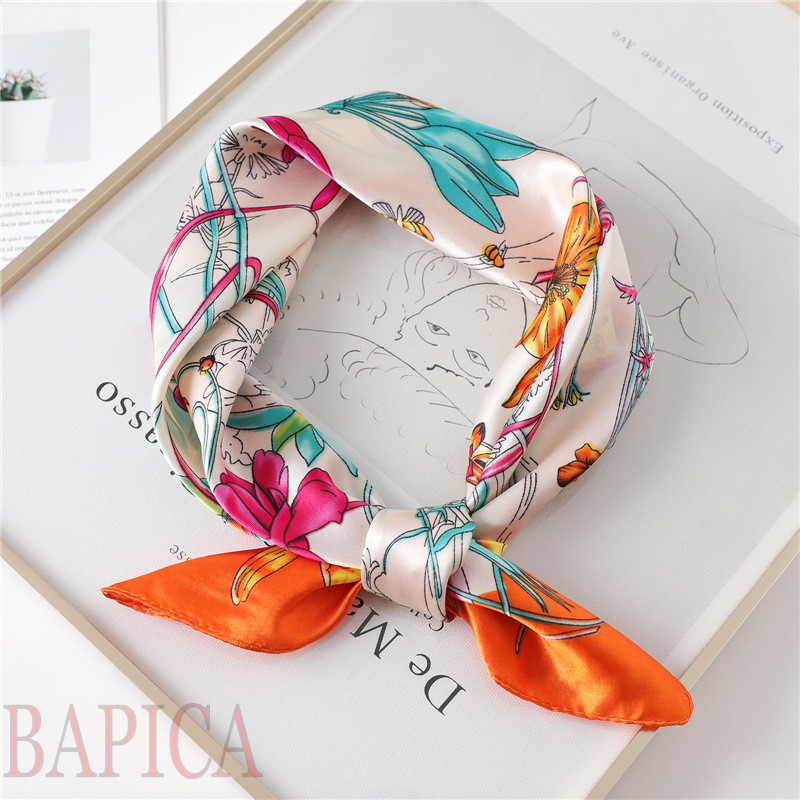 Khăn bandana quàng cổ turban lụa vuông ,khăn bandana đội đầu thời trang A12