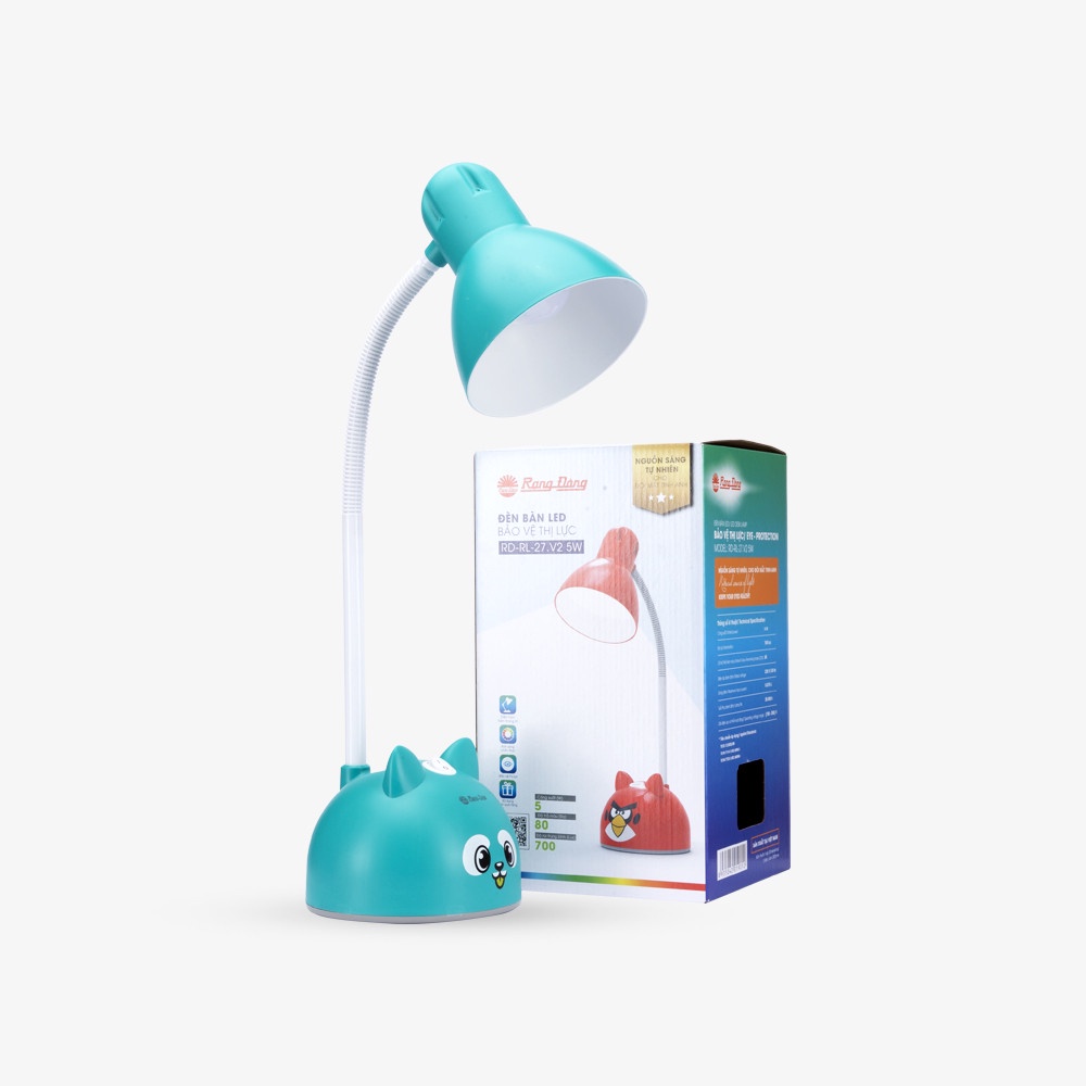 Đèn học bảo vệ Thị lực Rạng Đông RD-RL-27.V2 Thiết kế hình xinh xắn và màu sắc siêu xinh cho bé