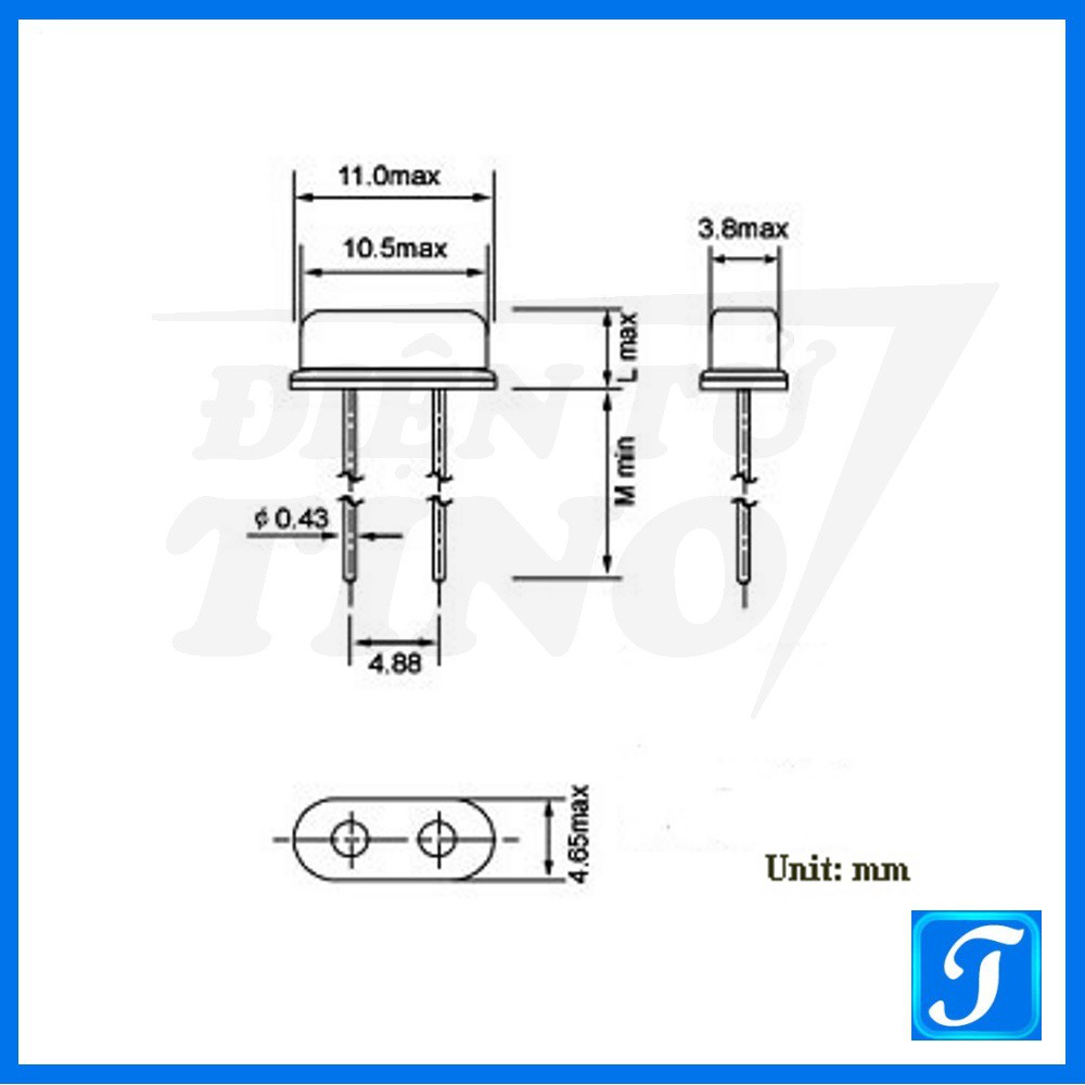 [Combo 5 con] Linh Kiện Điện Tử Thạch Anh 12 MHz Chân Cắm