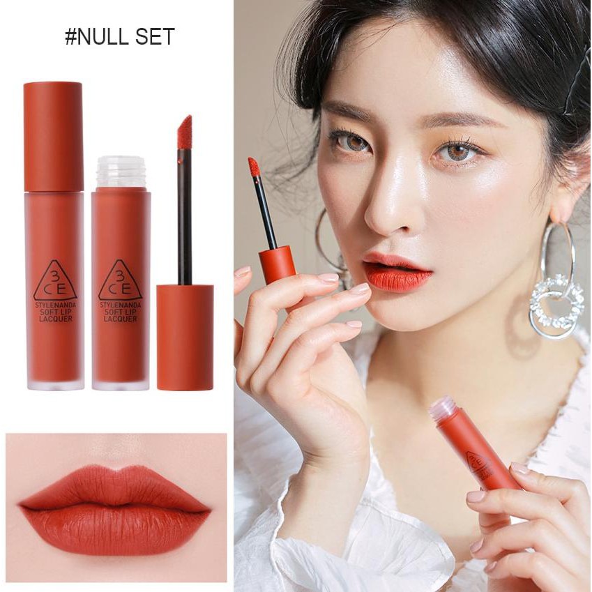 Son kem lì 3CE Soft Lip Lacquer #NULLSET