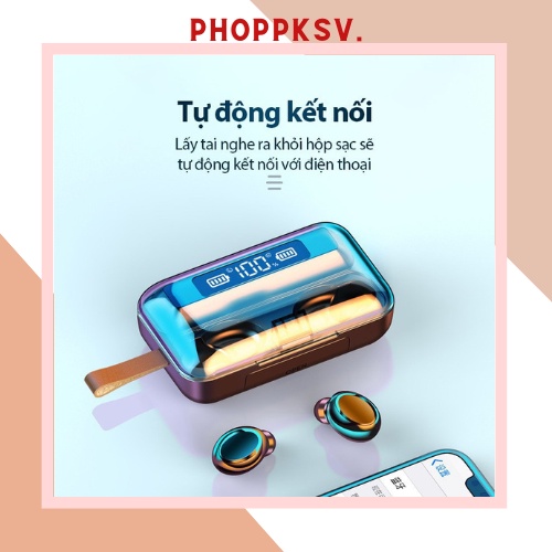 Tai Nghe Bluetooth True Wireless F9  Bluetooth 5.0 | Bản Quốc Tế | Cảm Ứng | Chống Nước(Loại mới)