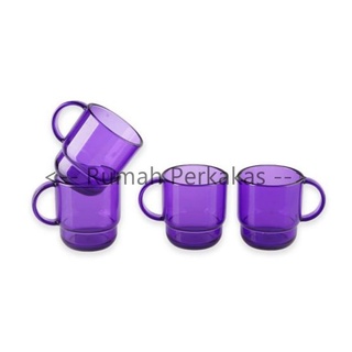 Bộ 4 cốc uống nước 100% nguyên bản Tupperware Royale màu tím