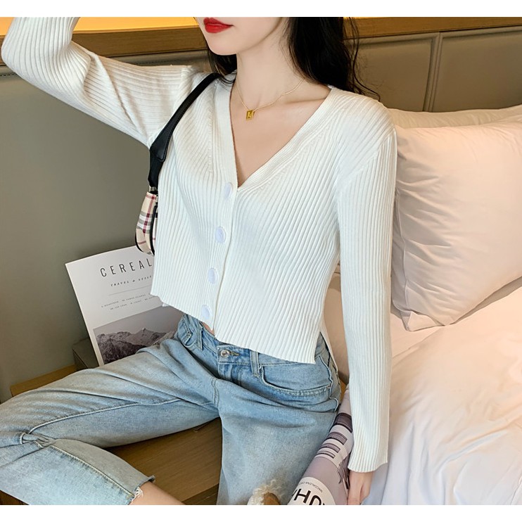 ÁO KHOÁC LEN CARDIGAN 4 NÚT TĂM TO XẺ TÀ