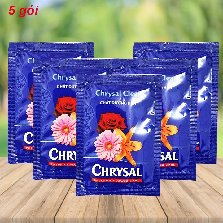 Bộ 5 gói Chất dưỡng hoa tươi lâu giữ hoa lâu tàn CHRYSAL