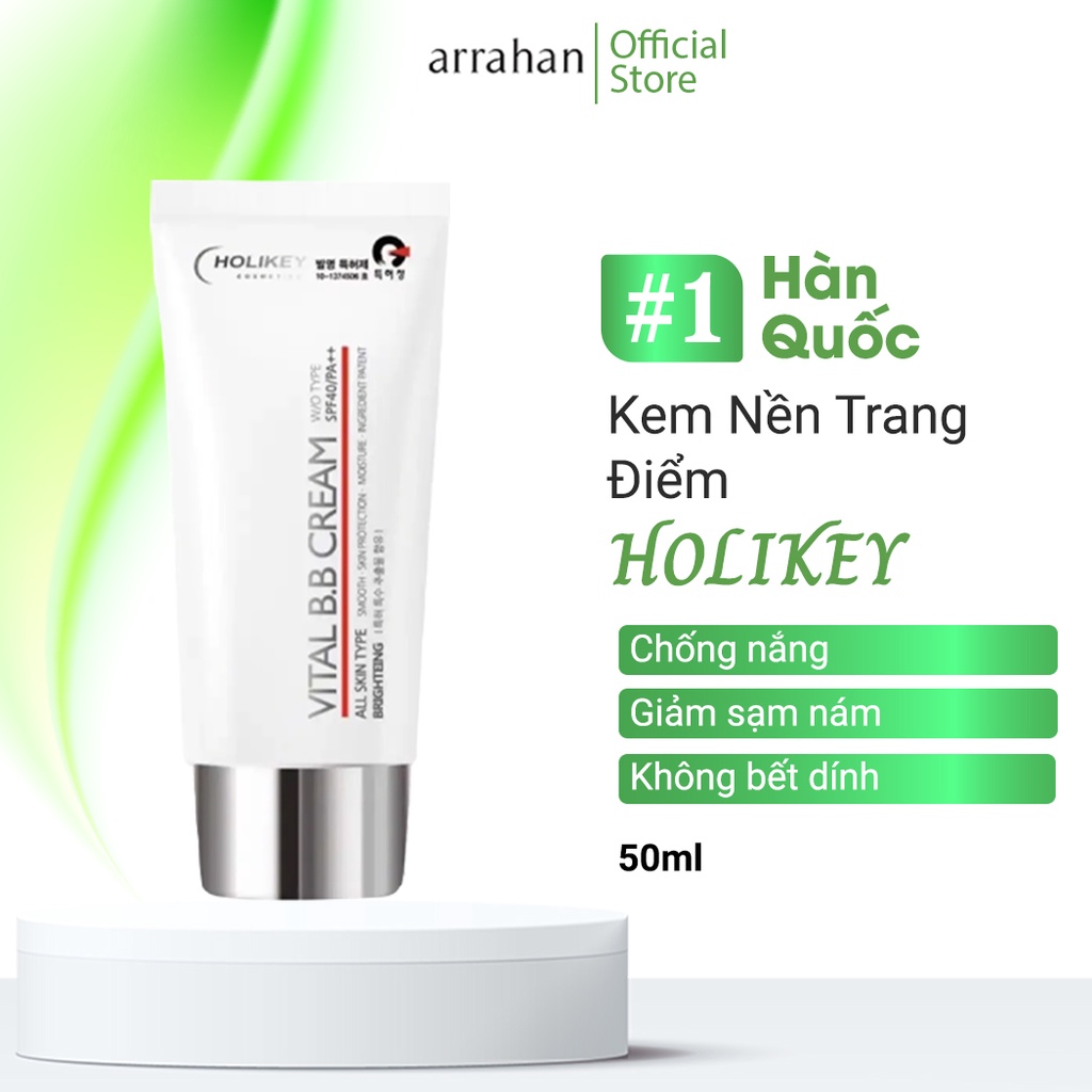 Kem Nền Trang Điểm Chống Nắng, Giảm Sạm Nám Holikey Vital BB Cream 50ml 3W038