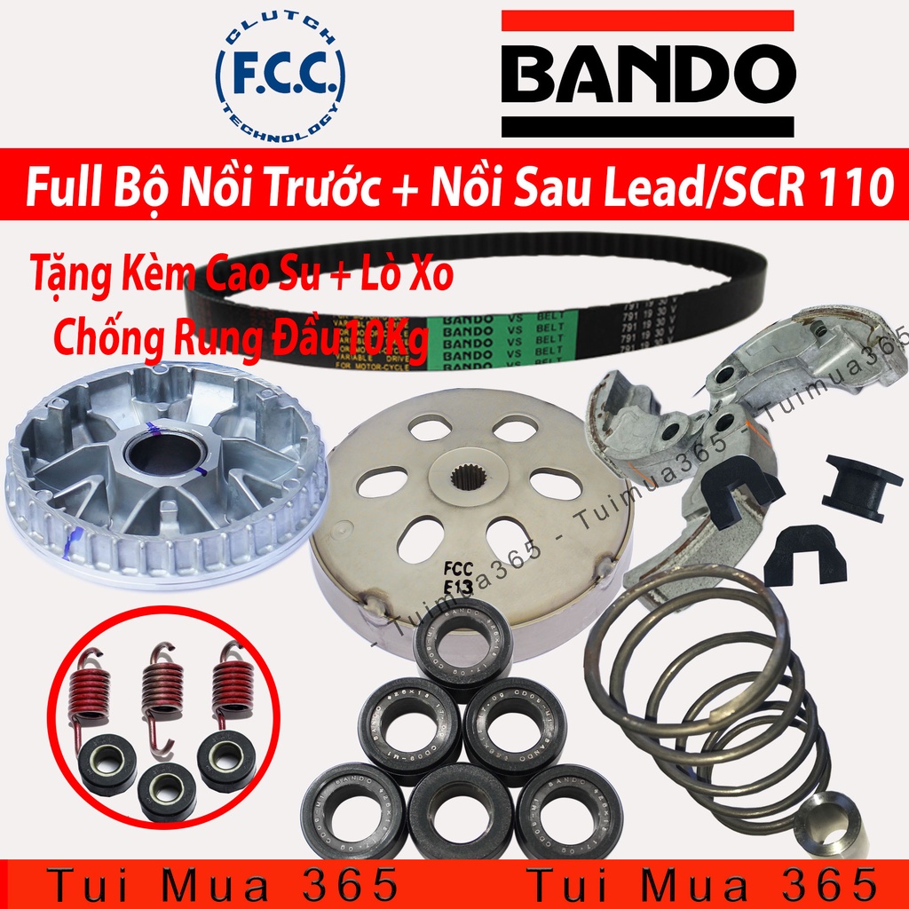 FULL BỘ NỒI TRƯỚC VÀ NỒI SAU HONDA LEAD 110CC , SCR 110CC