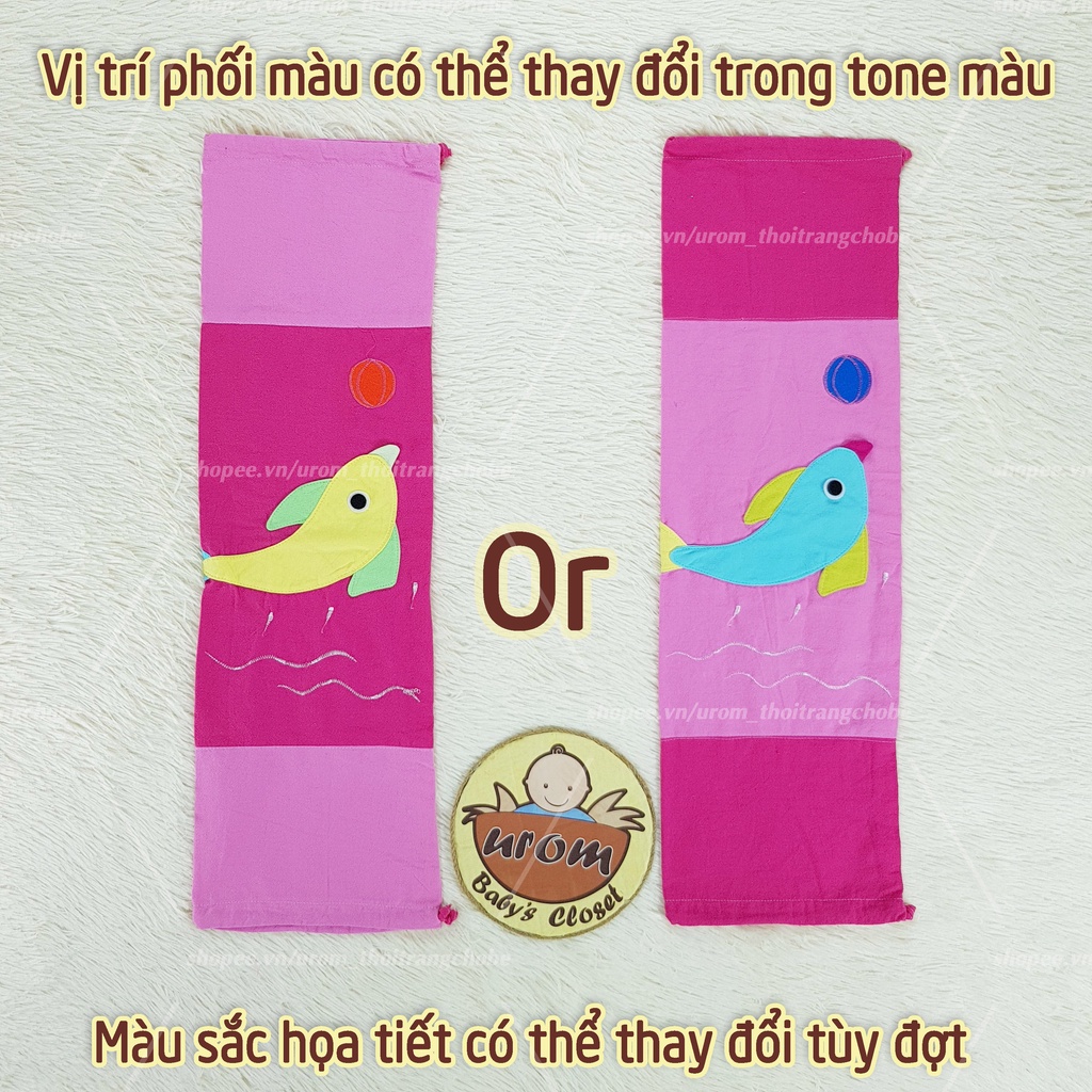 Vỏ áo gối ôm cho bé vải Cotton Cara họa tiết dễ thương