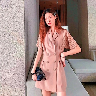 Đầm nâu phối sọc