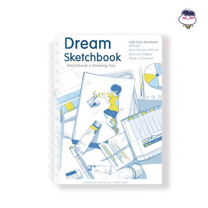 Sổ phác thảo Dream A4- Tặng kèm kiến thức hội họa by OMB (Biên tập) -Sổ Vẽ - Sketchbook