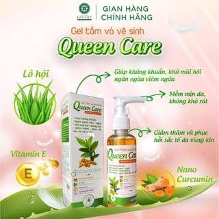 Dung Dịch Vệ Sinh Phụ Nữ Cho Vùng Kín Sạch, Mềm Mịn và Thơm Suốt Ngày Dài Queen Care 105ml - Tinh dầu Đất Việt