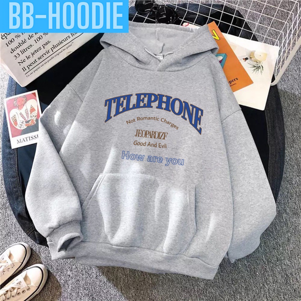 ÁO KHOÁC HOODIE NỈ UNISEX IN TELEPHONE CỰC ĐẸP NHIỀU MÀU THỜI TRANG BB HOODIE