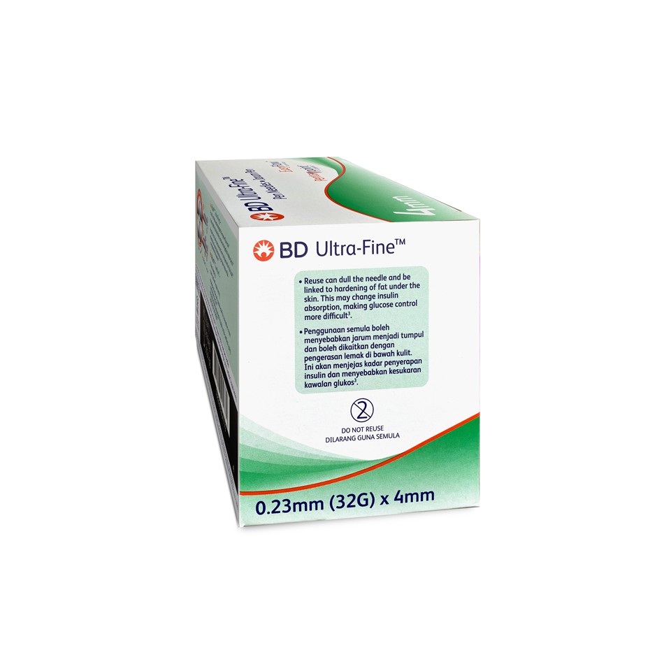 Kim bút tiêm insulin BD Ultra-Fine™ 4mmx32GX100 cây dành cho người điều trị tiểu đường Becton Dickinson