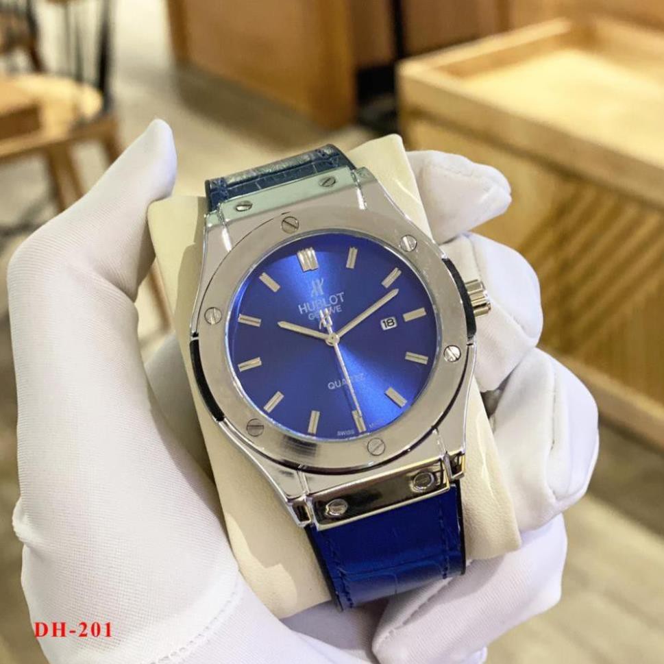 (Thẻ bảo hành 12 tháng) Đồng hồ nam Hublot - máy pin kim thể thao, tặng vòng bảo hành 12 tháng-HUblot.vientron