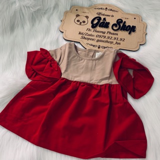 Váy Zara đỏ tay bồng (ảnh thật cuối)
