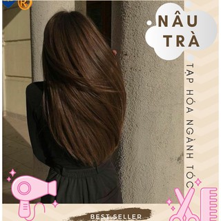 Thuốc nhuộm tóc màu Nâu Trà + kèm trợ nhuộm
