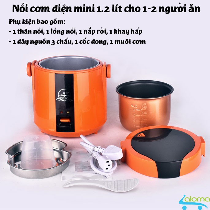 Nồi cơm điện mini 1.2L Meiyun B12-A nấu cơm hâm nóng nấu cháo hâm sữa