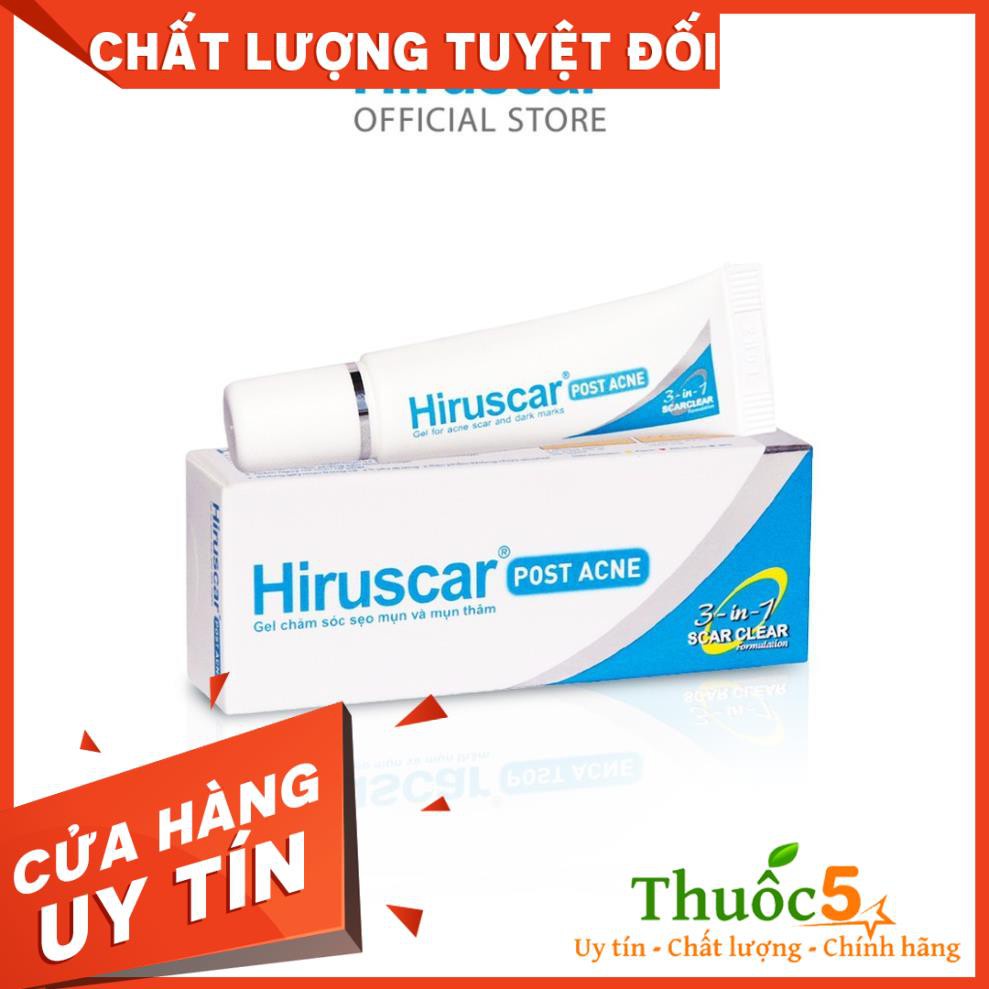 [GIÁ GỐC] Hiruscar Post Acne – Gel làm mờ thâm mụn - Tuýp 10g