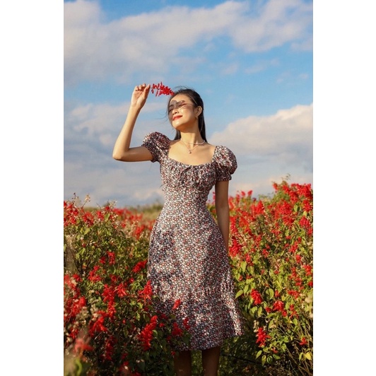 Váy Dahlia square neck size S