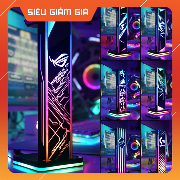 GIÁ TREO TAI NGHE LED RGB PRO LOGITECH, RAZER, ASUS, AORUS, HYPERX, MSI, CORSAIR