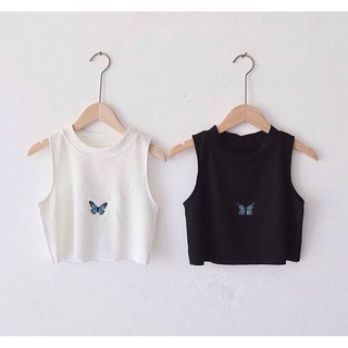 Áo Croptop BƯỚM Ulzzang (ẢNH THẬT)