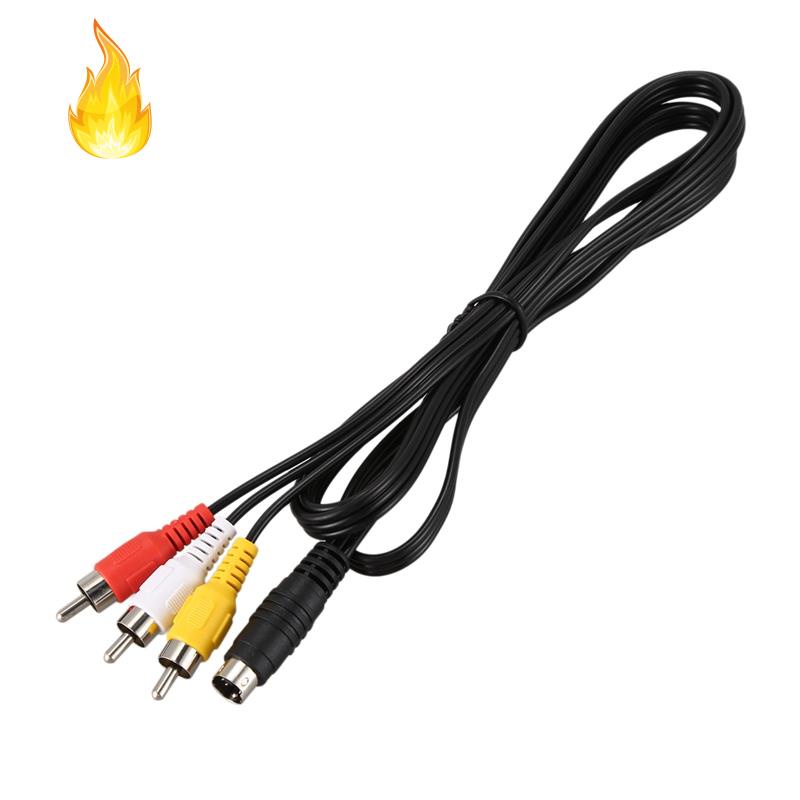 Dây cáp chuyển đổi đầu đực 1.5M 4.9ft 3 RCA sang 4 Pin S-Video