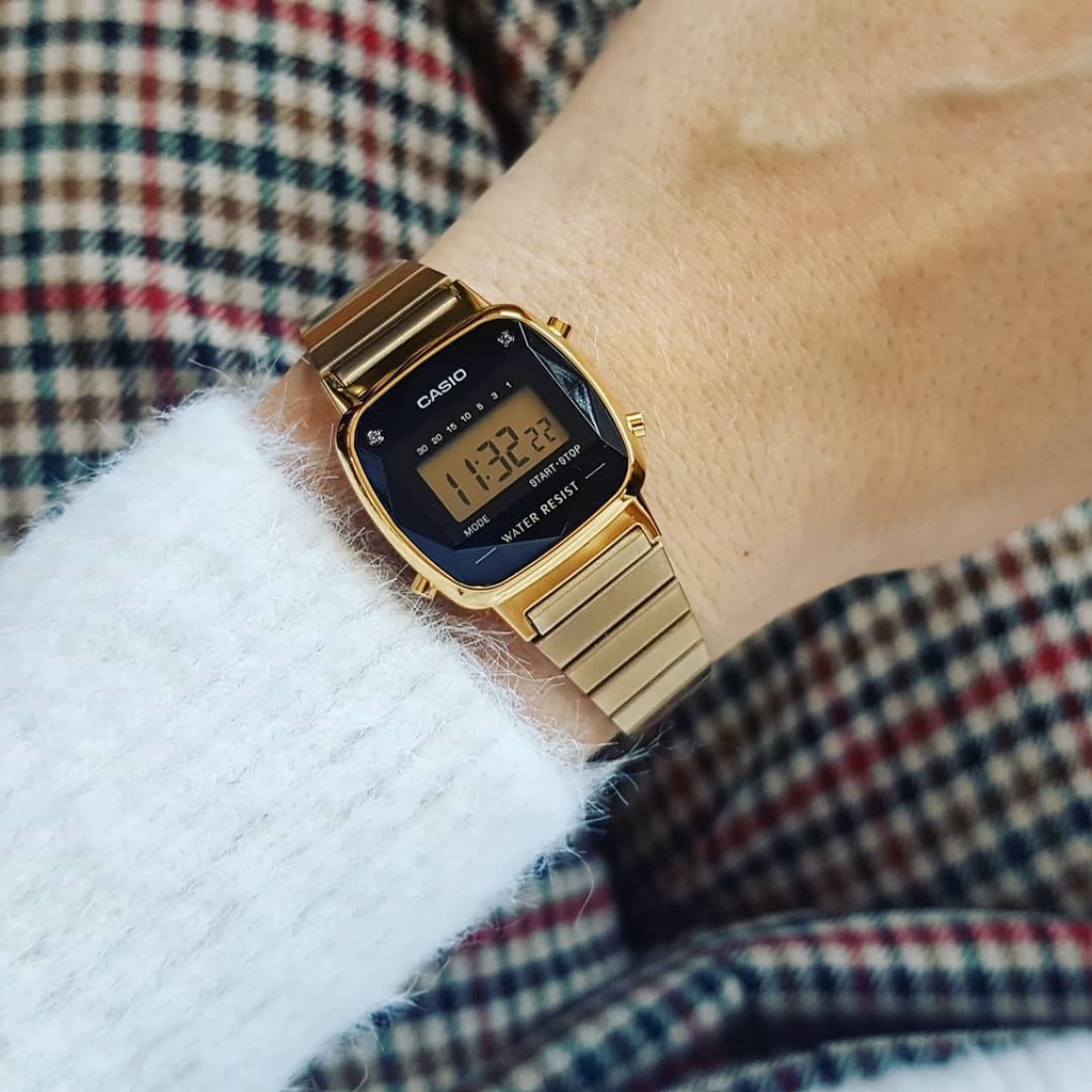 Đồng hồ Nữ Casio LA670, đồng hồ chính hãng, các phiên bản màu vàng