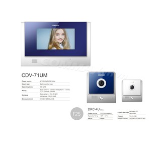 Bộ Chuông hình cho căn hộ chung cư: Made in KOREA, màn CDV-71UM + camera chuông cửa DRC 4U