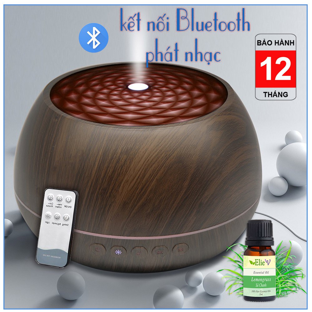 Máy Khuếch Tán Phun Sương Tinh Dầu Tích Hợp Loa Nghe Nhạc Bluetooth 1000ml Kèm Tinh Dầu 10ml