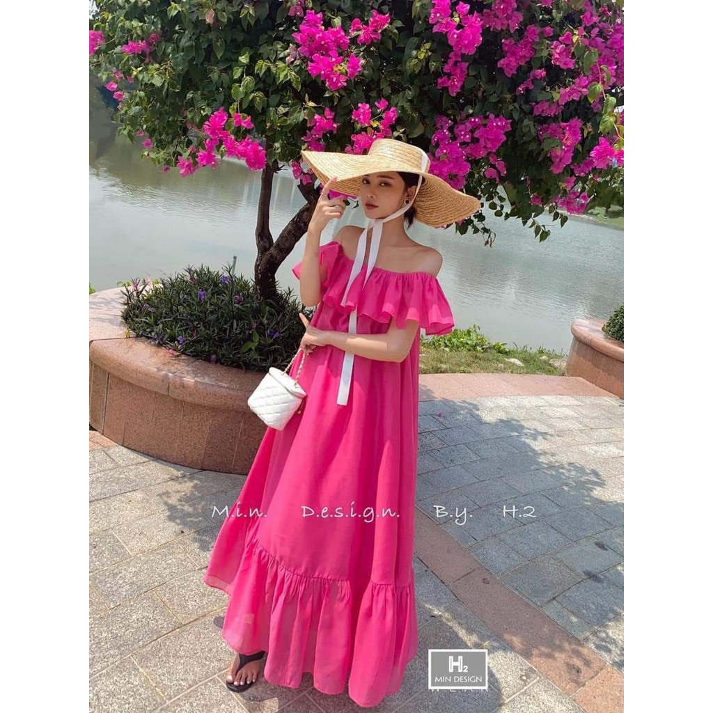 Đầm maxi bvai dáng suông phong cách XUKA DRESS