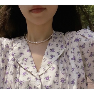 Vòng cổ trai phối kiểu hạt gạo size 6 li