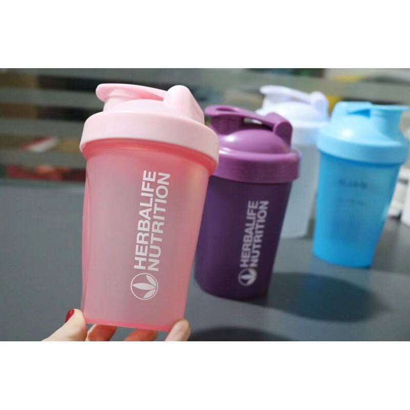Bộ bình lắc đồ uống kèm bóng thép không gỉ Herbalife dung tích 400ml tiện dụng