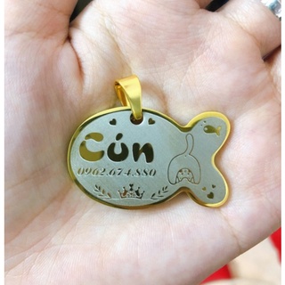 Thẻ tên cho thú cưng - Pettag chó mèo inox