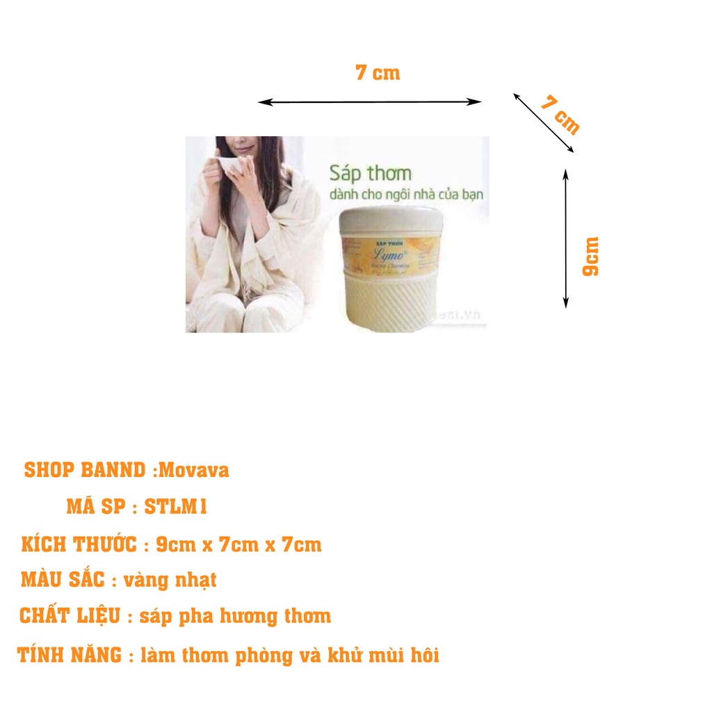 Sáp thơm để phòng làm thơm khử mùi có hương thơm nhẹ nhàng - Movava
