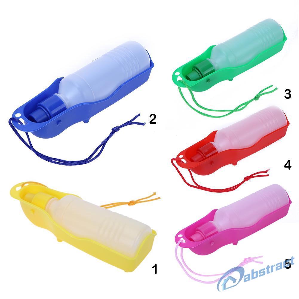 AB 250ml Dog Water Bottle Feeder Plastic Portable Outdoor Pet Drinking Bottle