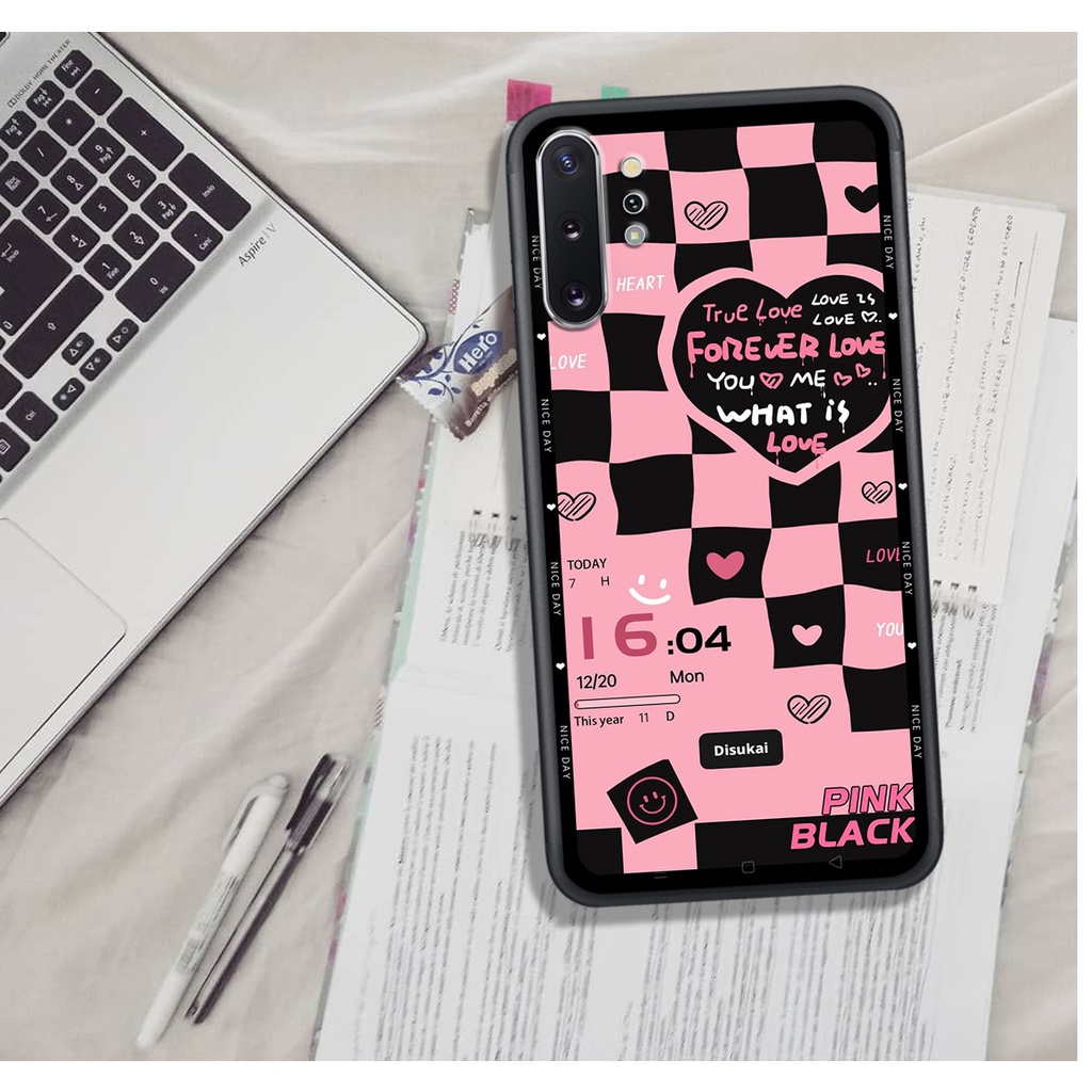 Ốp Lưng Samsung NOTE 8 - NOTE 9 - NOTE 10 - NOTE 10 PLUS , In Hình &quot;Black Heart&quot; Phong Cách Đẹp.
