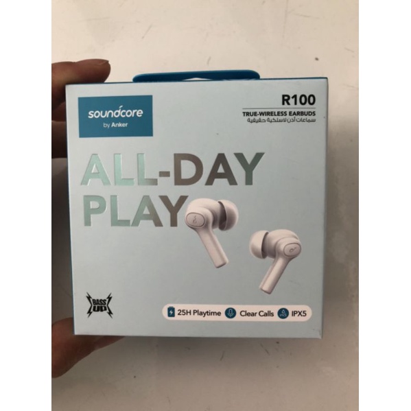 Tai nghe bluetooth SOUNDCORE  R100 True Wireless, 25 giờ nghe nhạc, chống nước IPX5, tích hợp 2 mic - A3981
