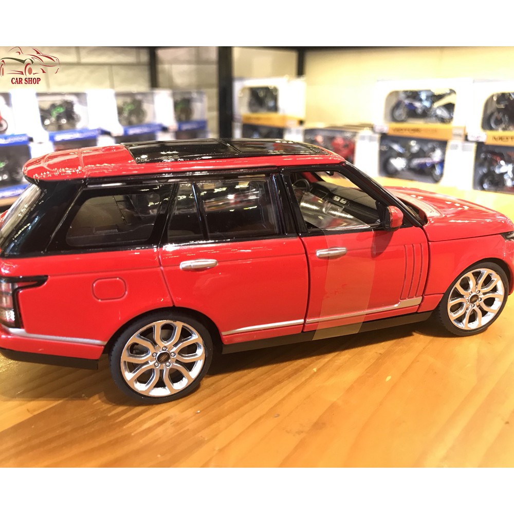 Mô hình xe ô tô trưng bày Range Rover Land Rover hãng Rastar tỉ lệ 1:24 màu đỏ