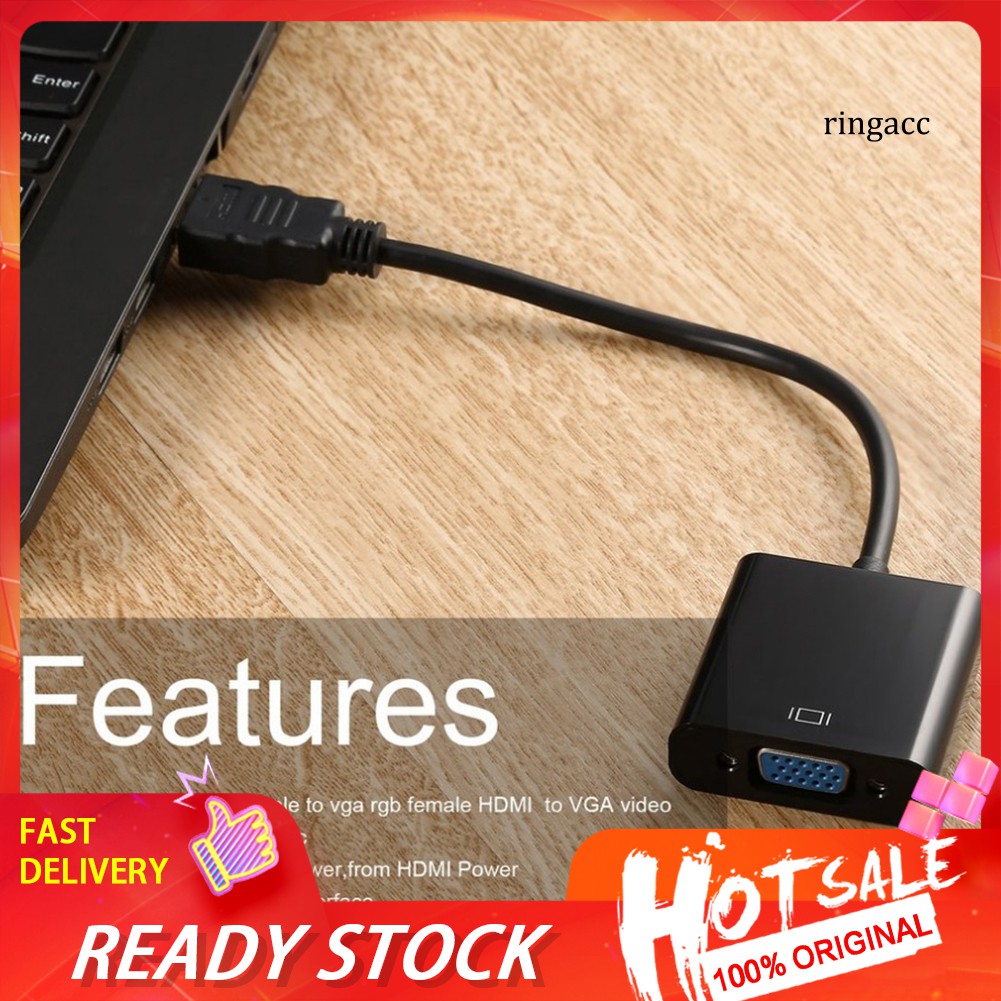 Cáp Chuyển Đổi Từ Giác Cắm 1080p Hdmi Sang Cổng Cắm Vga Cho Pc Laptop Hdtv Dvd