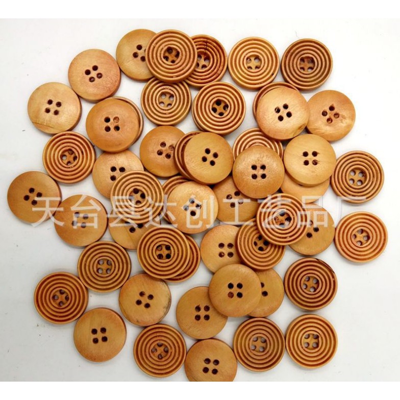 Cúc gỗ viền size 20mm (túi 100 cái)