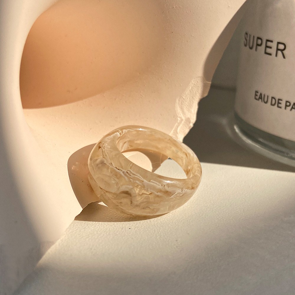 IF ME Nhẫn nữ bằng nhựa resin đơn giản độc đáo thời trang