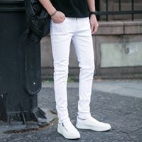 quần jean nam trắng đen co giãn (tặng kèm khẩu trang su 3D) phong cánh cá tính | BigBuy360 - bigbuy360.vn