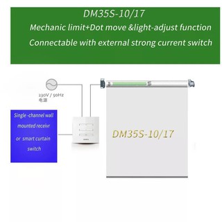 Động cơ rèm cuốn phi 35 Dooya DM35S ( động cơ 4 dây )