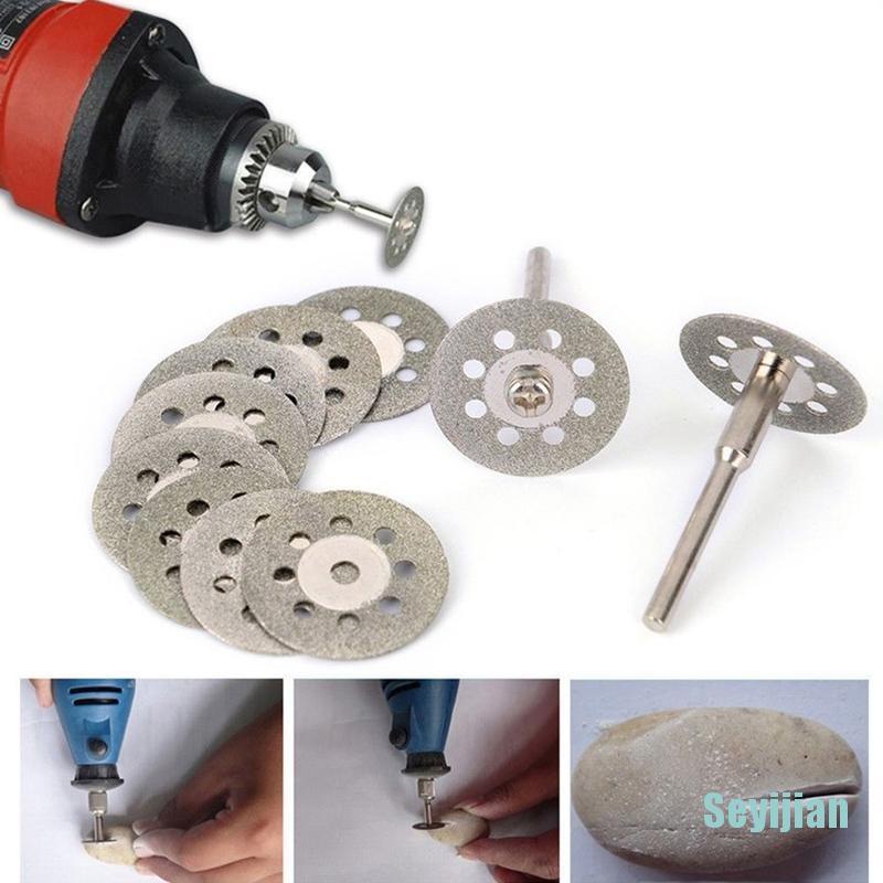 Set 10 Đĩa Cưa Tròn + 2 Trục Quay Chuyên Dụng