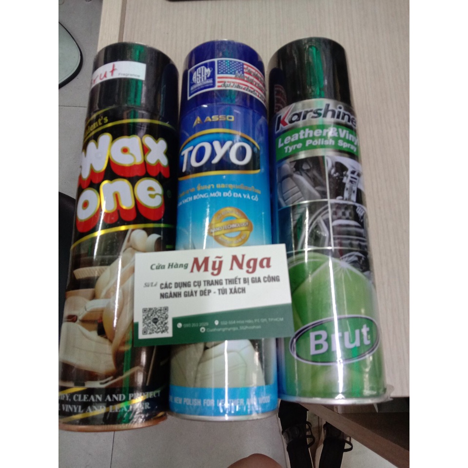 Chai Xịt Bóng - Làm Sạch Đồ Da Xe Máy, Ô Tô - Chai Xịt Bóng Xe Máy - Chai Xịt Vệ Sinh Nội Thất Ô Tô