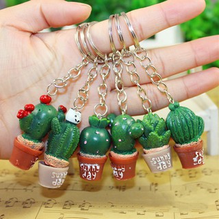 Móc khóa đá hình cây xương rồng