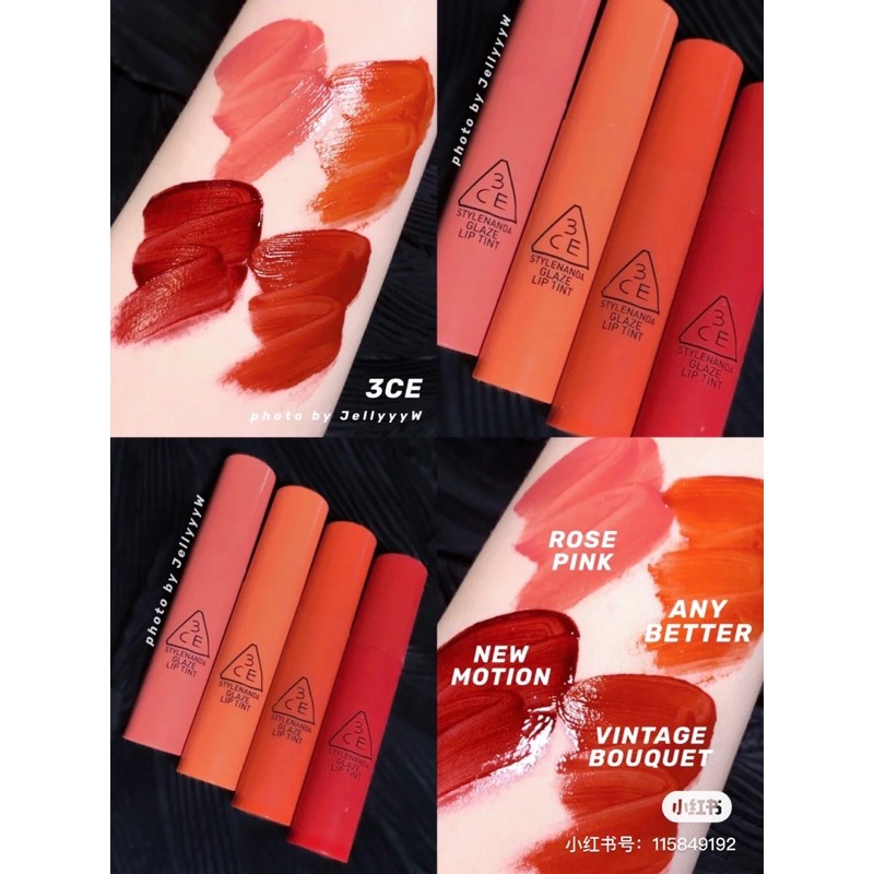 Son Tint Bóng Siêu Lì, Lên Màu Siêu Chuẩn 3CE Glaze Lip Tint 5g